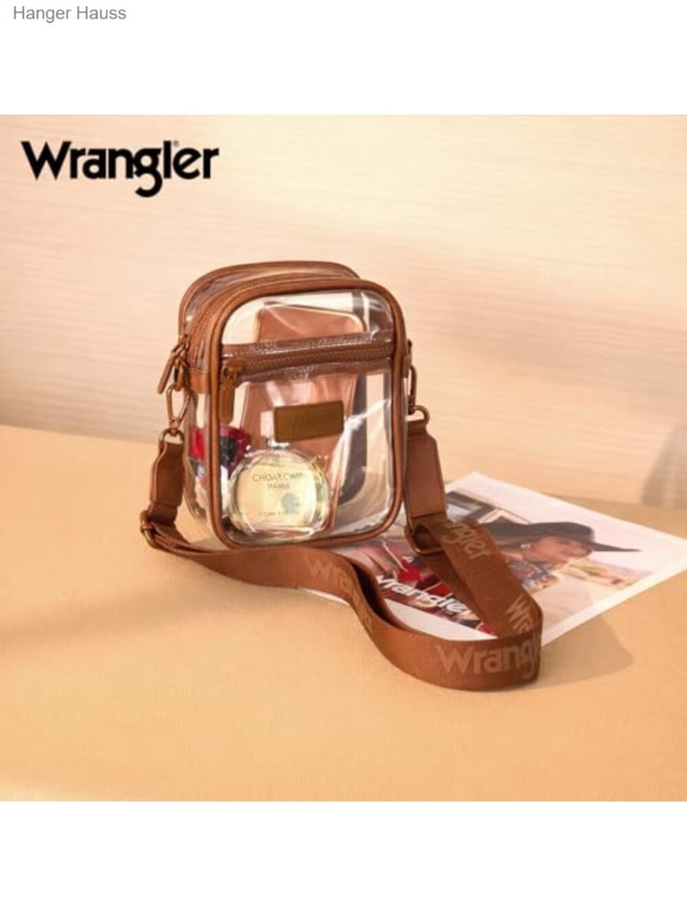 Clear Crossbody Bag Stadium Approved PVC Purse for Concerts & Sports - Picture 5 of 6